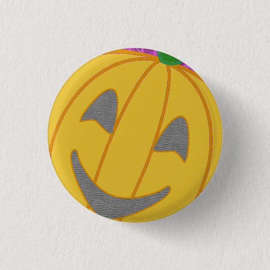 Moderner Kürbis-Button Button (Vorderseite)