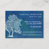 Moderner Küste-Strand-Ozean-korallenrotes Visitenkarte (Rückseite)