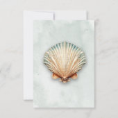 Moderner Küstenmeer - Aqua Wedding QR Code RSVP Karte (Rückseite)