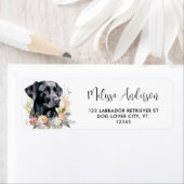 Moderner Labrador Retriever Wasserfarbener Blütenh (Insitu)