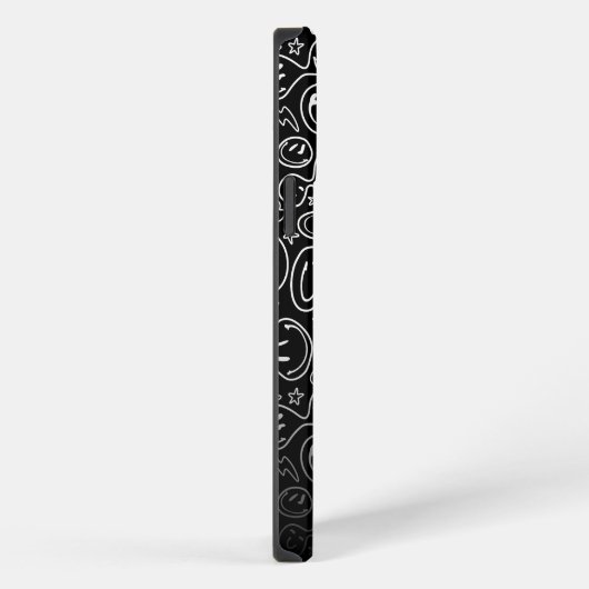 Moderner Lächeln Lächelnder Individuelle Name iPhone Hülle (Rechte Seite)