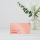 Moderner Lachs Moderner Neat Shaded Visitenkarte (Stehend Vorderseite)