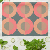 Moderner Lachs und Oliven aus dem Mittelalter Geschirrtuch (Gefaltet)