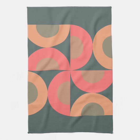 Moderner Lachs und Oliven aus dem Mittelalter Geschirrtuch (Vertikal)