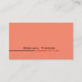 Moderner Lachs Weiß Cool mit Foto Beruflich Visitenkarte (Vorderseite)