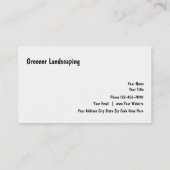 Moderner landschaftlich gestaltenentwurf visitenkarte (Rückseite)