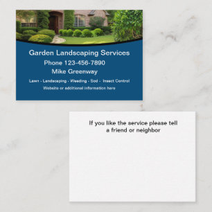 Moderner Landschaftsschutz und Gartenpflege Visitenkarte