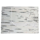 Moderner Landwald Rustikale Birkenbaumbraut Große Geschenktüte (Vorderseite)