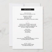 Moderner Lässiger 4-Foto-Stand auf einer Hochzeit Einladung (Rückseite)