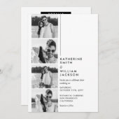 Moderner Lässiger 4-Foto-Stand auf einer Hochzeit Einladung (Vorne/Hinten)