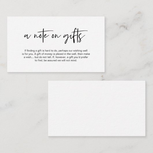 Moderner, lässiger Schriftart mit Eleganz, Gesche Begleitkarte (Vorne/Hinten)