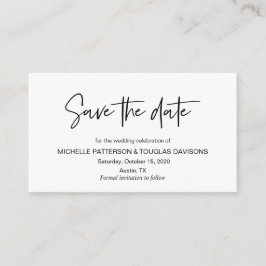 Moderner, lässiger Schriftart, Save the Date Begleitkarte