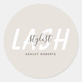 Moderner lastischer Stylist hell Runder Aufkleber