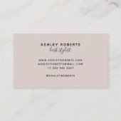 Moderner lastischer Stylist Visitenkarte (Rückseite)