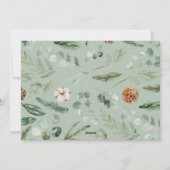 Moderner Laubkranz 2020 bleibe Zuhause Feiertagskarte (Rückseite)