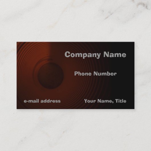 Moderner Lautsprecher Rot bis Schwarz Visitenkarte (Vorderseite)