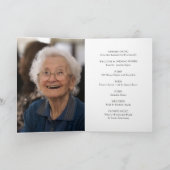 Moderner Lavendel-Foto-Beerdigungsauftrag Einladung (Innenseite)