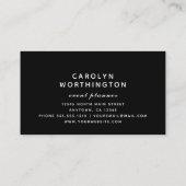 Moderner Lavendel gebürsteter Foil Weiße Marmorpla Visitenkarte (Rückseite)