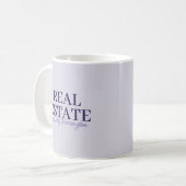 Moderner Lavendel-Immobilienmakler Kaffeetasse (Vorderseite Links)