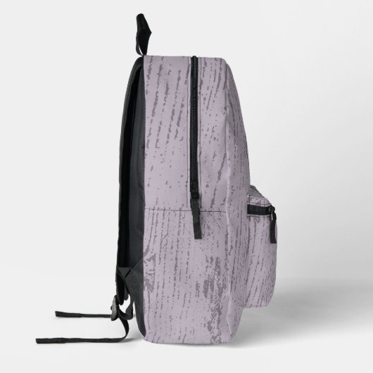 Moderner Lavendel Lila Holzkörner Bedruckter Rucksack (Links)