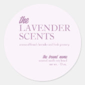 Moderner Lavendel-Rundaufkleber Runder Aufkleber (Vorderseite)