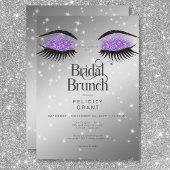 Moderner Lavender Lila Glam Eyes Bridal Brunch Einladung