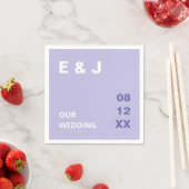 Moderner Lavender Lila Wedding Napkins Serviette (Beispiel)