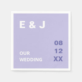 Moderner Lavender Lila Wedding Napkins Serviette