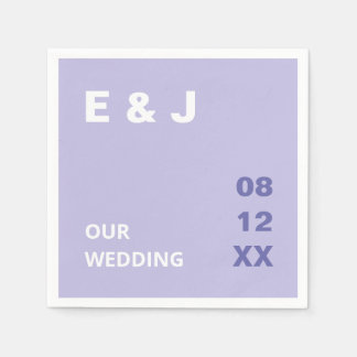 Moderner Lavender Lila Wedding Napkins Serviette