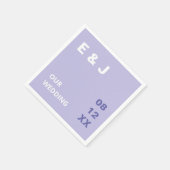Moderner Lavender Lila Wedding Napkins Serviette (Ecke)