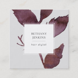 Moderner Leaf-Minimal Quadratische Visitenkarte