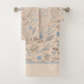 Moderner Leafy Trendy Badhandtuch Set (Insitu)