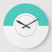 Moderner, lebendiger Aqua-Speedometer-Top-Farbbloc Große Wanduhr (Vorderseite)