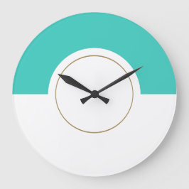 Moderner, lebendiger Aqua-Speedometer-Top-Farbbloc Große Wanduhr