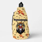 Moderner, lebendiger Country Western USA Cowboy Crossbody Bag (Vorderseite)