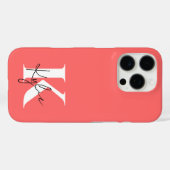Moderner, lebendiger Personalisierter Monogramm-Na Case-Mate iPhone Hülle (Rückseite (Horizontal))