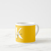 Moderner, lebendiger Personalisierter Monogramm-Na Espressotasse (Vorderseite Rechts)