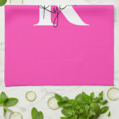 Moderner, lebendiger Personalisierter Monogramm-Na Geschirrtuch (Gefaltet)