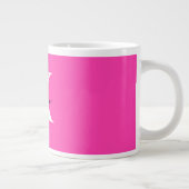 Moderner, lebendiger Personalisierter Monogramm-Na Jumbo-Tasse (Rechts)