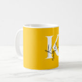 Moderner, lebendiger Personalisierter Monogramm-Na Kaffeetasse (Vorderseite Links)
