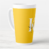 Moderner, lebendiger Personalisierter Monogramm-Na Milchtasse (Linke Ecke)