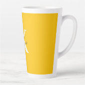 Moderner, lebendiger Personalisierter Monogramm-Na Milchtasse (Rechts)