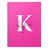 Moderner, lebendiger Personalisierter Monogramm-Na Notizblock (Vorderseite)