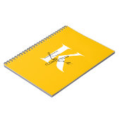 Moderner, lebendiger Personalisierter Monogramm-Na Notizblock (Linke Seite)