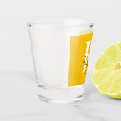 Moderner, lebendiger Personalisierter Monogramm-Na Schnapsglas (Links)