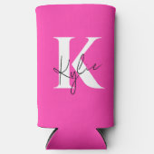 Moderner, lebendiger Personalisierter Monogramm-Na Selters Dosenkühler (Vorderseite)