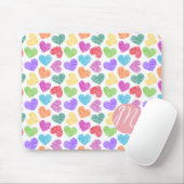 Moderner, lebendiger Regenbogen Doodle Hearts Mit Mousepad (Mit Mouse)