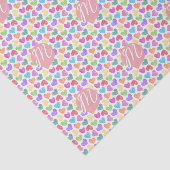 Moderner, lebendiger Regenbogen Doodle Hearts Mit  Seidenpapier (Ausschnitt)