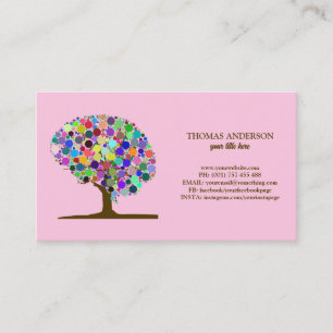 Moderner Lebensbaum Wellness Life Coach Visitenkarte