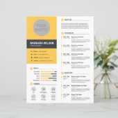 Moderner Lebenslauf, Wiederaufnahme + Buchstabe (M (Stehend Vorderseite)